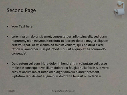 Roll of toilet paper in the holder Kostenlose PowerPoint Vorlage, Folie 2, 16204, Allgemein — PoweredTemplate.com