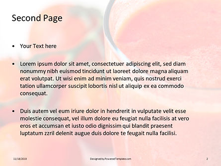 tomato juice - 無料PowerPointテンプレート, スライド 2, 16205, Food & Beverage — PoweredTemplate.com