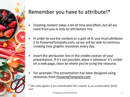 Fruits And Flowers PowerPoint Template, Dia 3, 16208, Food & Beverage — PoweredTemplate.com