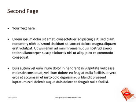 Templat PowerPoint Gratis Ripped White Paper Showing Woman's Lips, Slide 2, 16209, Manusia — PoweredTemplate.com