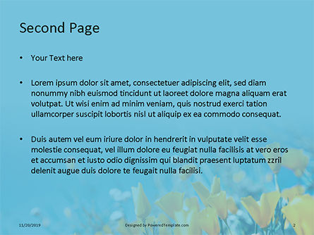 무료 파워포인트 템플릿 - yellow petaled flowers, 슬라이드 2, 16221, 자연 및 환경 — PoweredTemplate.com