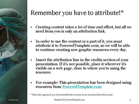 Plantilla de PowerPoint - surgeon at work, Diapositiva 3, 16223, Médico — PoweredTemplate.com