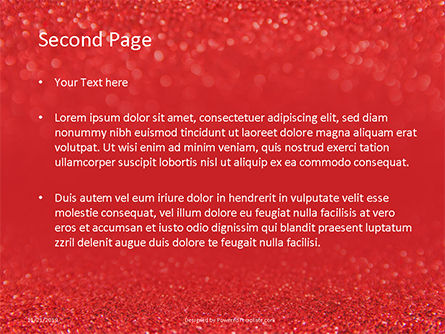 Modèle PowerPoint gratuit de glowing red glitter texture background, Diapositive 2, 16224, Abstrait / Textures — PoweredTemplate.com