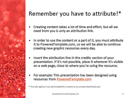 무료 파워포인트 템플릿 - glowing red glitter texture background, 슬라이드 3, 16224, 추상/직물 — PoweredTemplate.com