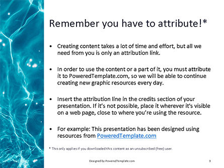 Blue Water Ripple Background Gratis Powerpoint Template, Dia 3, 16226, Abstract/Textuur — PoweredTemplate.com