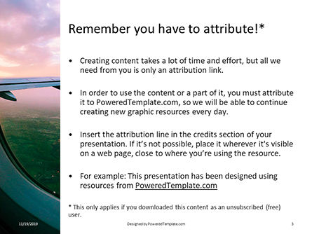 Templat PowerPoint Gratis View Through Airplane Window, Slide 3, 16229, Mobil dan Transportasi — PoweredTemplate.com