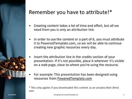 Woman Holding Nut Cake Presentation, Slide 3, 16230, Food & Beverage — PoweredTemplate.com