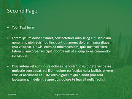 Modèle PowerPoint de morning in the mountain forest, Diapositive 2, 16231, Nature / Environnement — PoweredTemplate.com