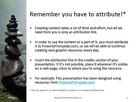 Modelo do PowerPoint - pebble tower on the riverside, Deslizar 3, 16233, Natureza e Ambiente — PoweredTemplate.com