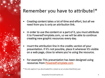 Silver shine stars lights swirl on red background Kostenlose PowerPoint Vorlage, Folie 3, 16234, Abstrakt/Texturen — PoweredTemplate.com