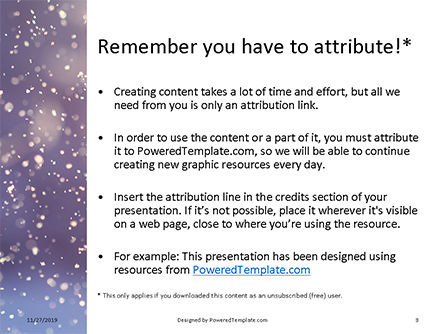 Falling Snow Background Presentation, Slide 3, 16238, Nature & Environment — PoweredTemplate.com