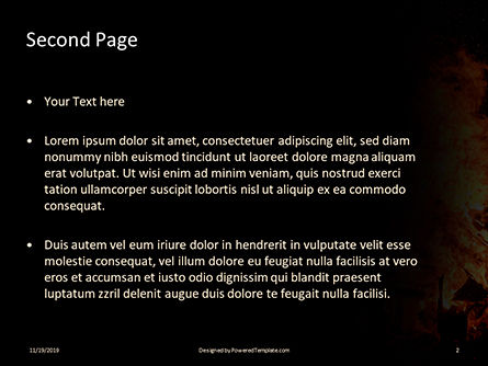 Plantilla de PowerPoint gratis - night bonfire, Diapositiva 2, 16243, Religión/ Espiritualidad — PoweredTemplate.com