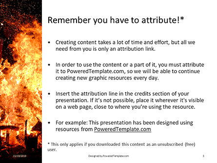 Templat PowerPoint Gratis Night Bonfire, Slide 3, 16243, Keagamaan — PoweredTemplate.com