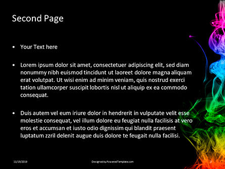 Plantilla de PowerPoint - beautiful colorful smoke on black background, Diapositiva 2, 16245, Abstracto / Texturas — PoweredTemplate.com