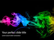 Beautiful Colorful Smoke on Black Background - Presentation Template ...