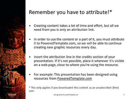 Plantilla de PowerPoint gratis - samurai sculpture, Diapositiva 3, 16248, Art & Entertainment — PoweredTemplate.com
