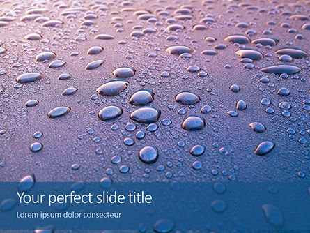 Water Droplets on Ceramic Surface Presentation, Free PowerPoint Template, 16253, Abstract/Textures — PoweredTemplate.com