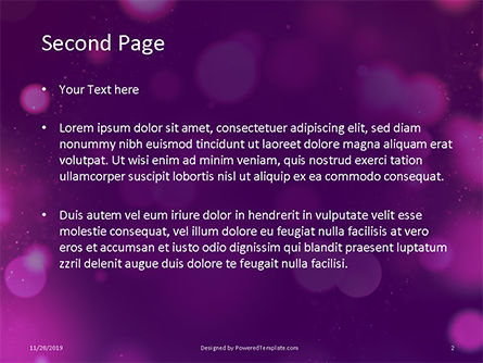Templat PowerPoint Pink Lights Bokeh Background, Slide 2, 16256, Abstrak/Tekstur — PoweredTemplate.com