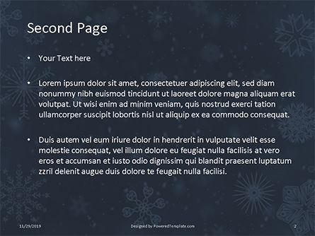 Snowflakes on Dark Background Presentation, Slide 2, 16258, Abstract/Textures — PoweredTemplate.com