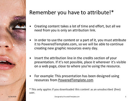 Woman With Black And Purple Eyeshadow Gratis Powerpoint Template, Dia 3, 16261, Mensen — PoweredTemplate.com