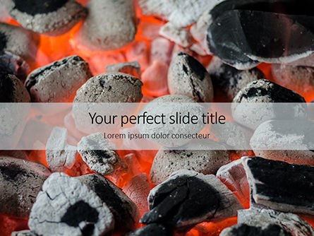 Hot Charcoal Presentation, Free PowerPoint Template, 16262, Abstract/Textures — PoweredTemplate.com