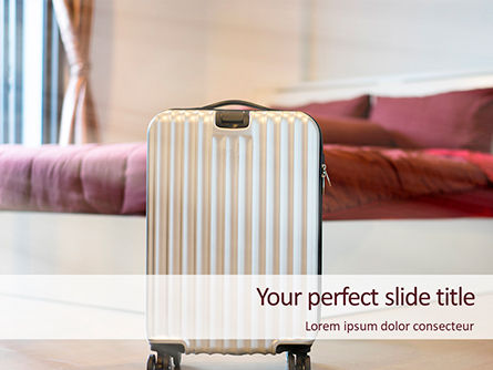 Luggage in the Hotel Room Presentation, PowerPoint Template, 16263, Careers/Industry — PoweredTemplate.com