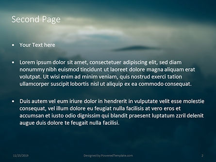 Templat PowerPoint Light In The Dark And Dramatic Storm Clouds, Slide 2, 16266, Alam & Lingkungan — PoweredTemplate.com