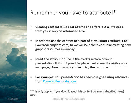 Templat PowerPoint Light In The Dark And Dramatic Storm Clouds, Slide 3, 16266, Alam & Lingkungan — PoweredTemplate.com