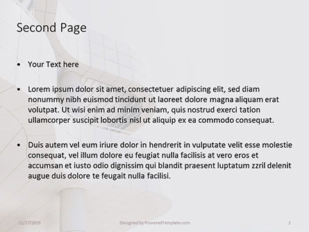 Templat PowerPoint Worm's Eye View On White Concrete Building, Slide 2, 16270, Konstruksi — PoweredTemplate.com