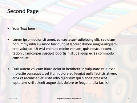 Bright colored silk scarvesPowerPoint模板, 幻灯片 2, 16276, 职业/行业 — PoweredTemplate.com