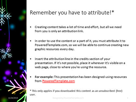 Plantilla de PowerPoint gratis - falling colored snowflakes winter background, Diapositiva 3, 16277, Vacaciones/ Ocasiones especiales — PoweredTemplate.com