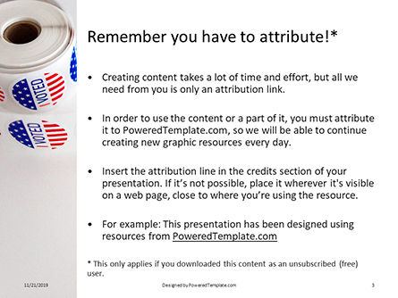 Modèle PowerPoint gratuit de roll of i voted stickers, Diapositive 3, 16278, USA — PoweredTemplate.com