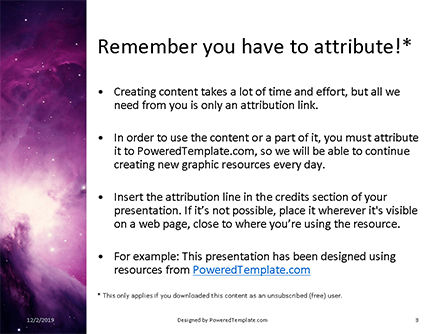Plantilla de PowerPoint gratis - the orion nebula, Diapositiva 3, 16282, Tecnología y ciencia — PoweredTemplate.com