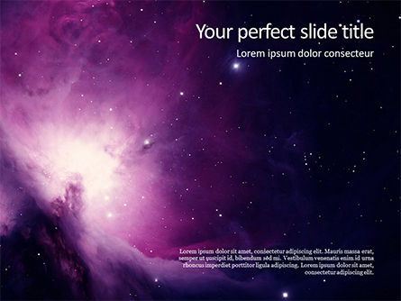 The Orion Nebula Gratis Powerpoint Template, Gratis PowerPoint-sjabloon, 16282, Technologie en Wetenschap — PoweredTemplate.com