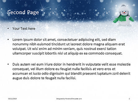 Cheerful Snowman PowerPoint Template, Dia 2, 16284, Vakantie/Speciale Gelegenheden — PoweredTemplate.com