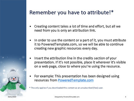 Cheerful Snowman PowerPoint Template, Dia 3, 16284, Vakantie/Speciale Gelegenheden — PoweredTemplate.com