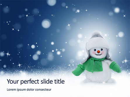 Cheerful Snowman Presentation, PowerPoint Template, 16284, Holiday/Special Occasion — PoweredTemplate.com