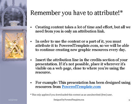 Modèle PowerPoint gratuit de christmas lantern, Diapositive 3, 16285, Fêtes / Grandes occasions — PoweredTemplate.com