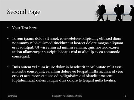 Marines Soldiers Silhouettes Gratis Powerpoint Template, Dia 2, 16305, Militair — PoweredTemplate.com