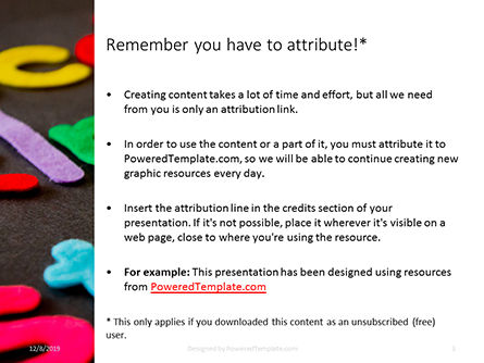 Modello PowerPoint Gratis - Assorted color alphabets, Slide 3, 16311, Education & Training — PoweredTemplate.com