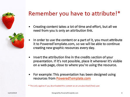 Templat PowerPoint Gratis Breakfast Cereal Dish With Strawberries, Slide 3, 16318, Food & Beverage — PoweredTemplate.com