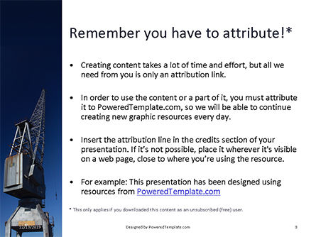 Gray Crane Under Blue Sky Presentation, Slide 3, 16319, Utilities/Industrial — PoweredTemplate.com