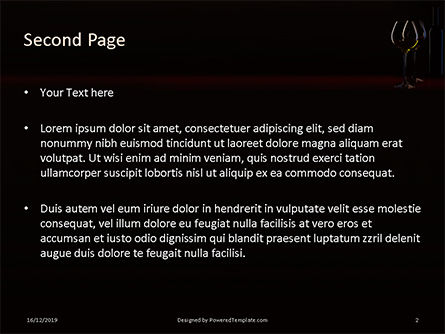 Modèle PowerPoint de wine glasses and bottle in the dark, Diapositive 2, 16331, Food & Beverage — PoweredTemplate.com