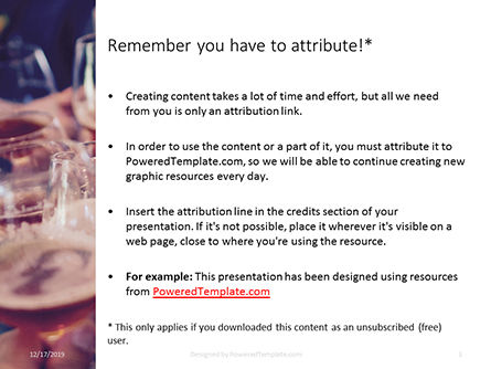 Modelo do PowerPoint - cheers with glasses of alcohol, Deslizar 3, 16332, Food & Beverage — PoweredTemplate.com