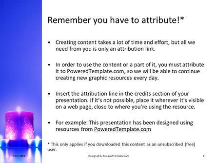 Templat PowerPoint Gratis Blue And Purple Candles, Slide 3, 16333, Liburan/Momen Spesial — PoweredTemplate.com