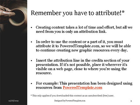 Modello PowerPoint - Potter working with clay, Slide 3, 16341, Art & Entertainment — PoweredTemplate.com