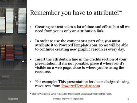 Templat PowerPoint Aerial View Of Shipping Containers, Slide 3, 16343, Mobil dan Transportasi — PoweredTemplate.com