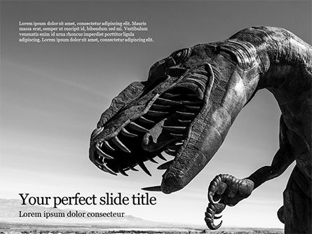 Tyrannosaurus Rex PowerPoint Template, PowerPoint-sjabloon, 16344, Education & Training — PoweredTemplate.com