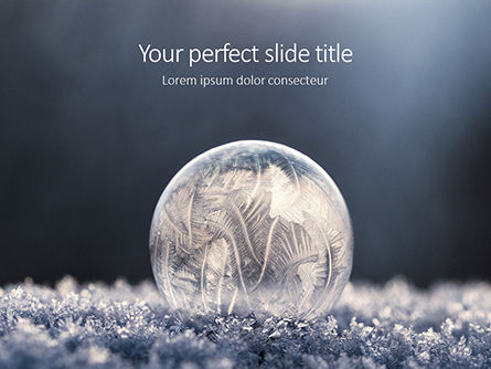 Frozen Bubble With Ice Crystals Free Presentation Template For Google Slides And Powerpoint 16348