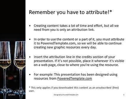 Two Glasses of Sparkling Wine Presentation, Slide 3, 16350, Food & Beverage — PoweredTemplate.com